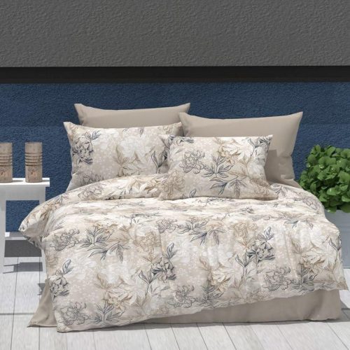 lenjerie ranforce bej cu frunze si flori