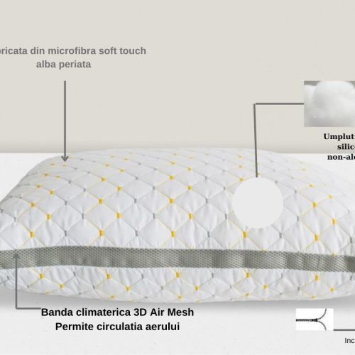 Fabricata din microfibra soft touch alba periata