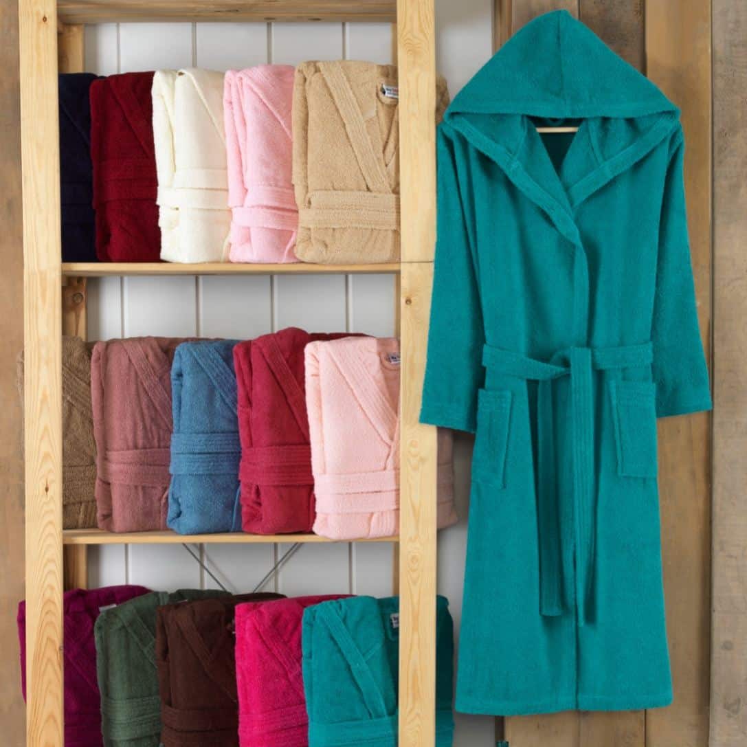 halat cu gluga turcoaz halat cu gluga turcoaz