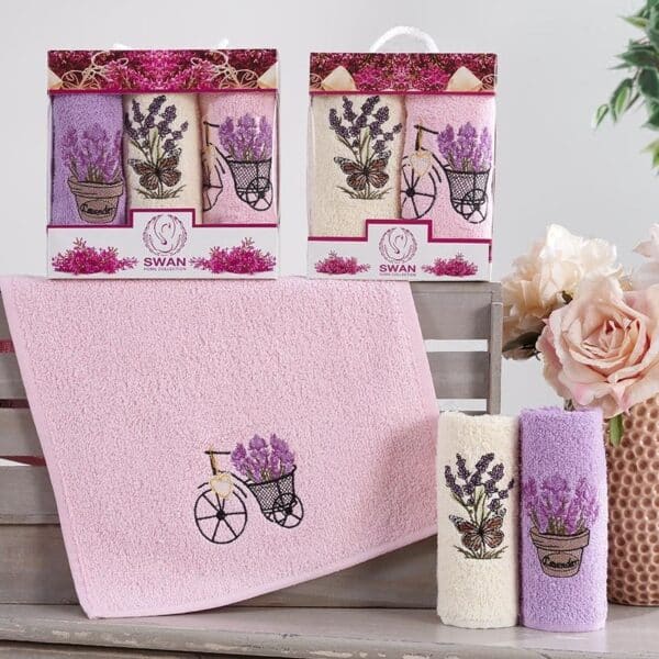 set prosoape bucatarie lavanda