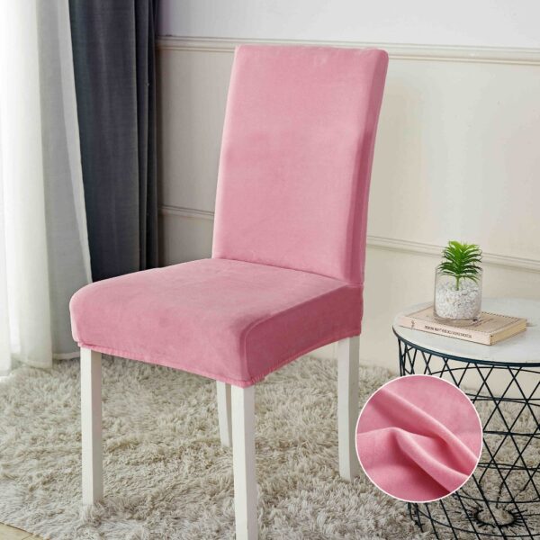 husa de scaun din catifea roz inchis