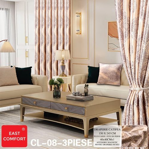 draperie catifea crem