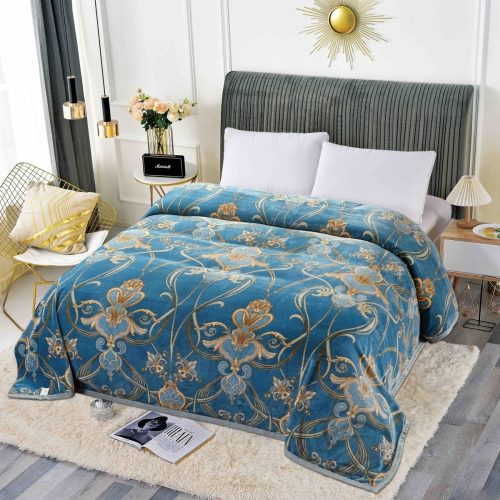 patura cu bordura albastra royal