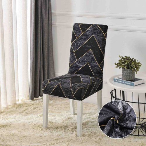 Huse scaune negre cu dungi