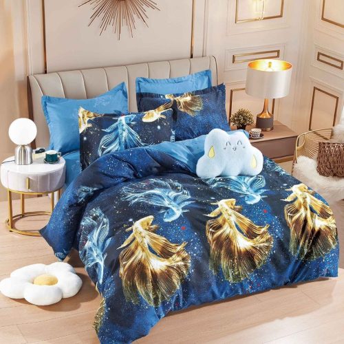 lenjerie albastra cu meduze