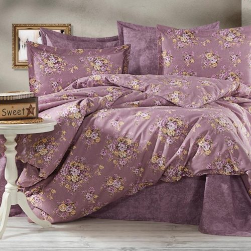Lenjerie lila cu buchetele