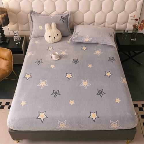 husa cocolino gri cu stelute