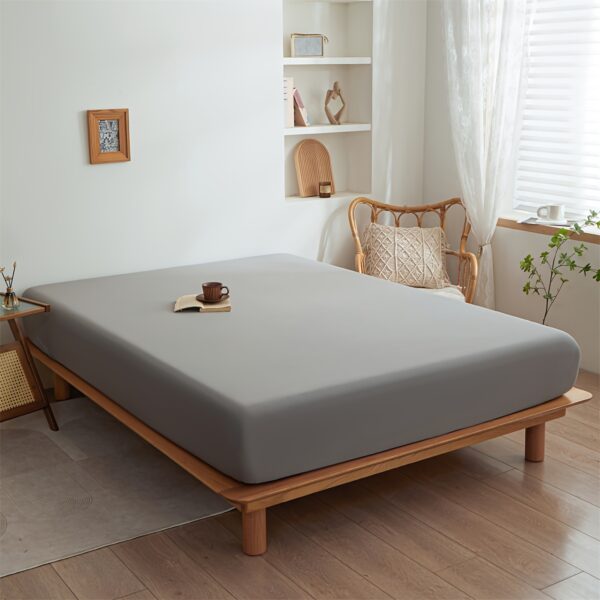 husa de pat cu elastic tip jersey gri