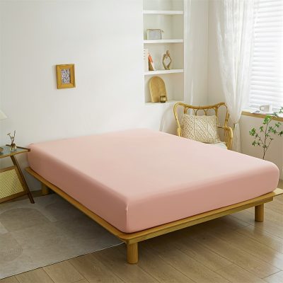 husa de pat cu elastic tip jersey somon