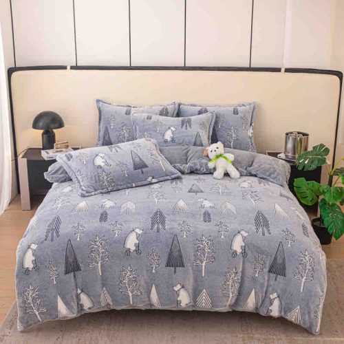 lenjerie cocolino cu elastic gri cu braduti