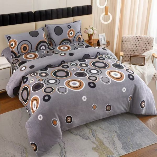 lenjerie cocolino gri cu cercuri