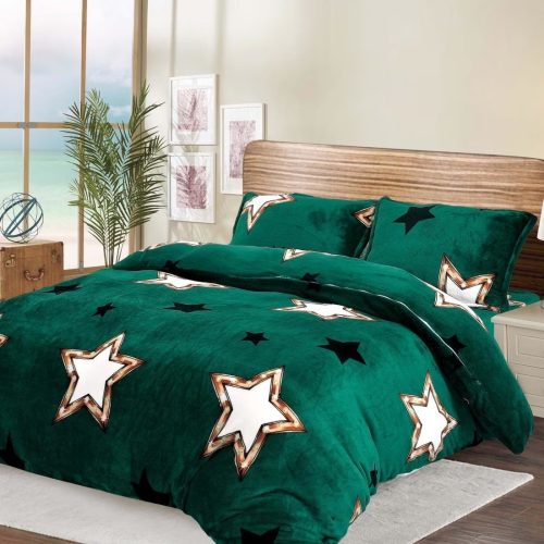 lenjerie cocolino verde cu stelute