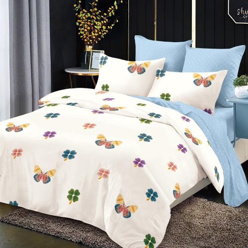 lenjerie pucioasa crem fluturi colorati