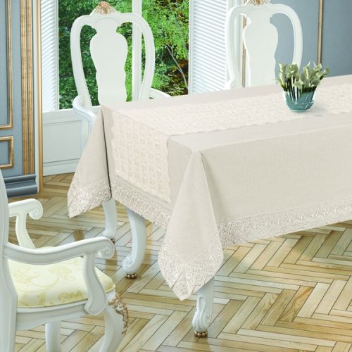 fata de masa joie cu runner culoare crem 160 x 220 aproape