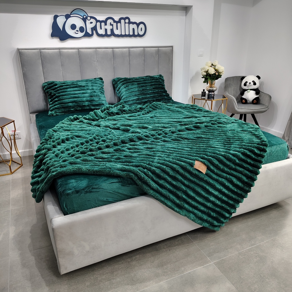 lenjerie cocolino cu dungi verde (2) lenjerie cocolino cu dungi verde