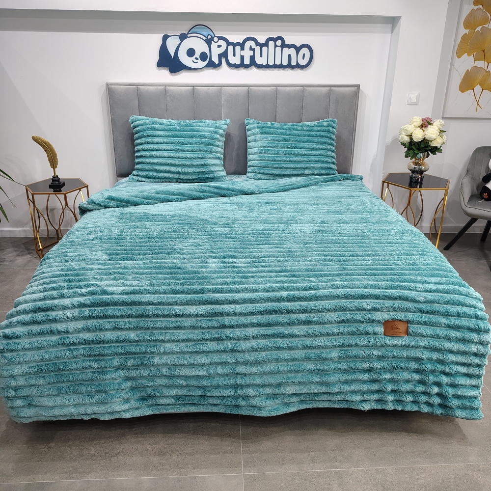 lenjerie de pat cocolino cu dungi azur lenjerie de pat cocolino cu dungi azur