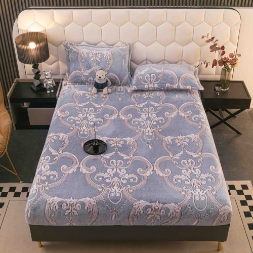 husa cocolino albastra cu ornamente regale