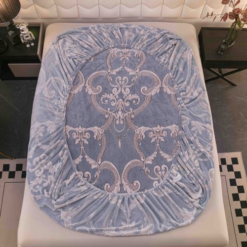 husa cocolino albastra cu ornamente regale elastic