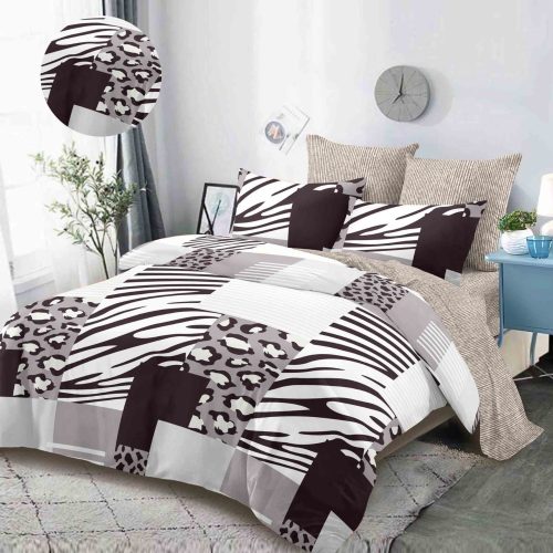 lenjerie alb visinie cu model abstract