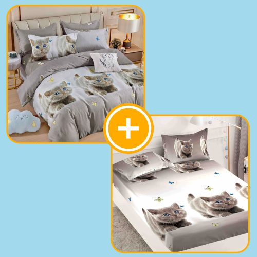 pachet lenjerie si husa de pat 2 persoane