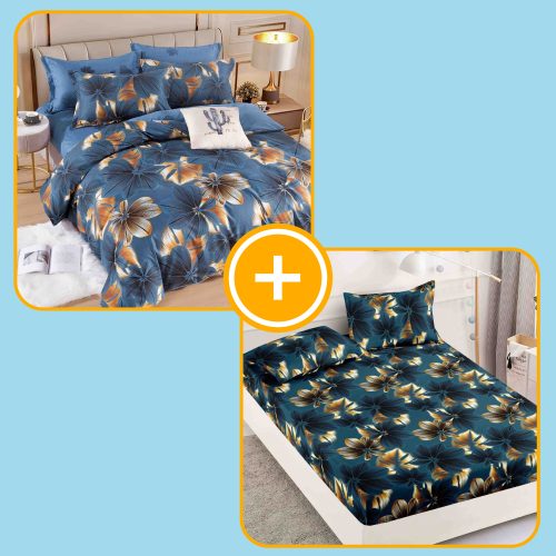 pachet lenjerie si husa de pat 2 persoane