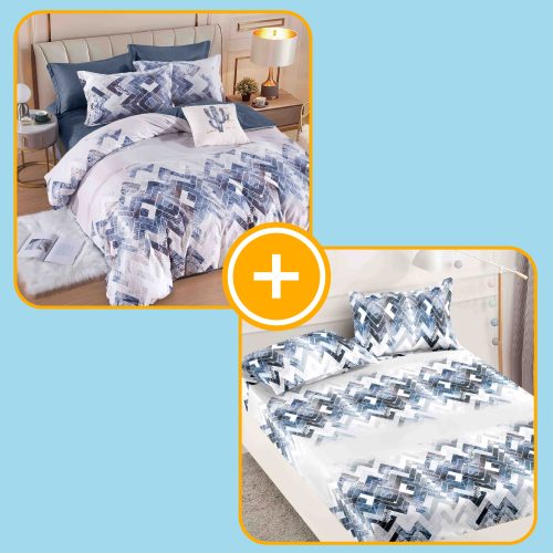 pachet lenjerie si husa de pat 2 persoane