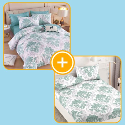 pachet lenjerie si husa de pat 2 persoane