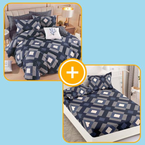 pachet lenjerie si husa de pat 2 persoane