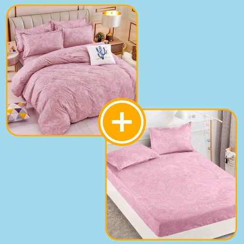 pachet lenjerie si husa de pat 2 persoane