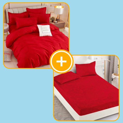 pachet lenjerie si husa de pat 2 persoane