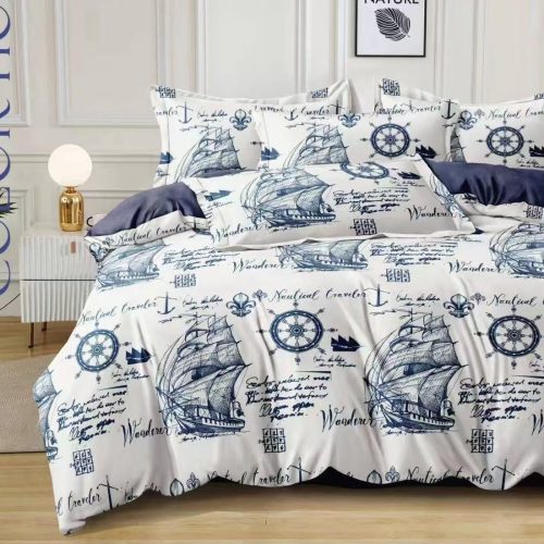 lenjerie alb bleumarin barci - navigatie - marinar