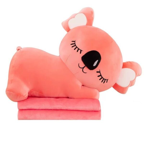 set jucarie plus + patura - pink koala