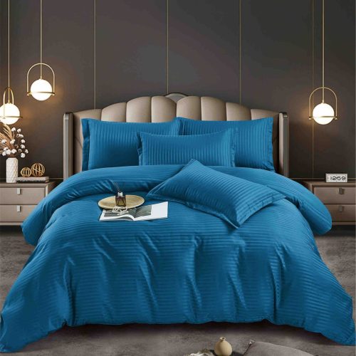 lenjerie damasc albastru royal