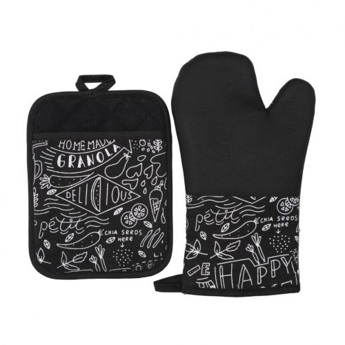 set bucatarie 2 PIESE - HR-KS2-NEGRU