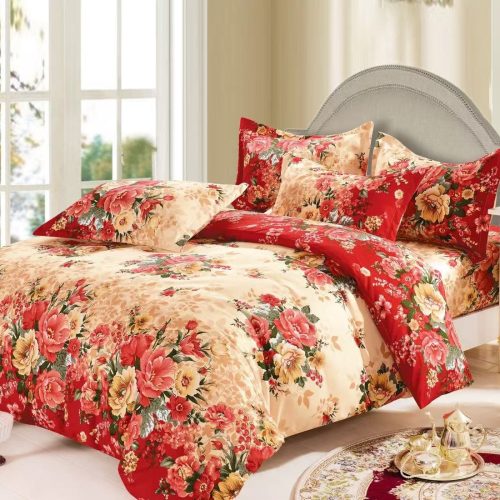 lenerie trandafirie cu flori colorate