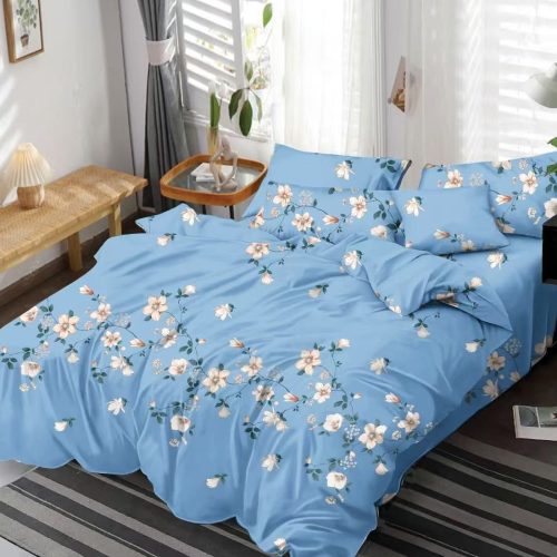 lenjerie bleu cu floricele