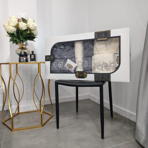 set halate de baie crem_ gri