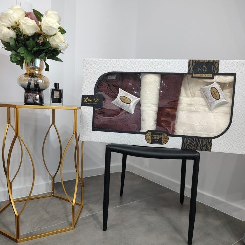 set halate de baie crem_ maro