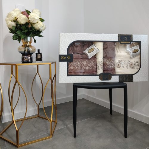 set halate de baie crem_ maro deschis