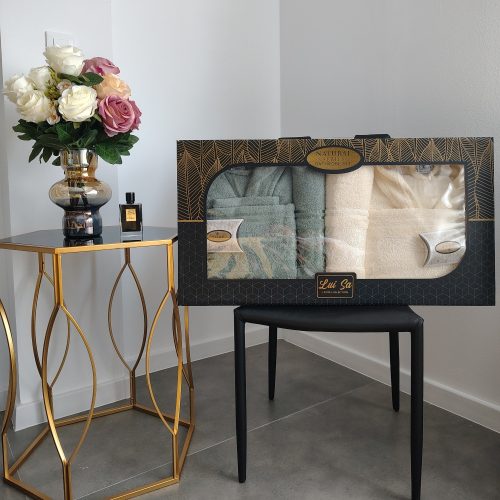 set halate de baie crem_ verde