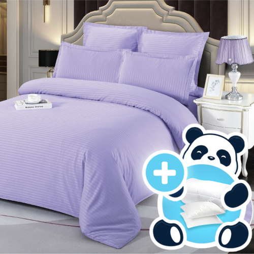 Pachet promo pilota, perne, lenjerie damasc lila