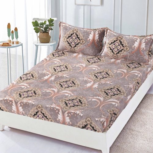 husa cocolino bej cu ornamente aurii