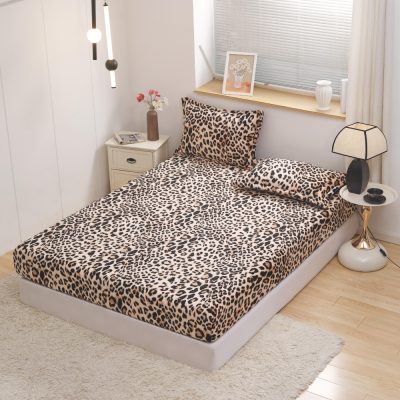 husa de pat cocolino leopard