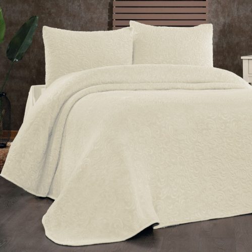 patura embosata ivory + 2 fete de perna