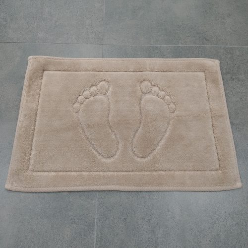 Covoras de baie picioare pufos bej