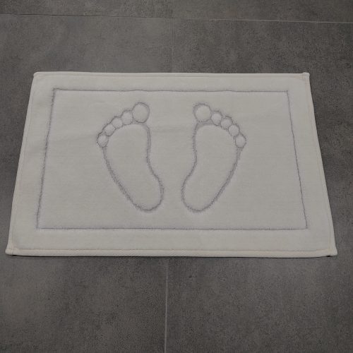 Covoras de baie pufos picioare ivory