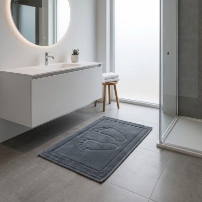 covorase de baie premium gri inchis model picioare