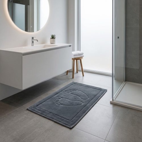 covorase de baie premium gri inchis model picioare