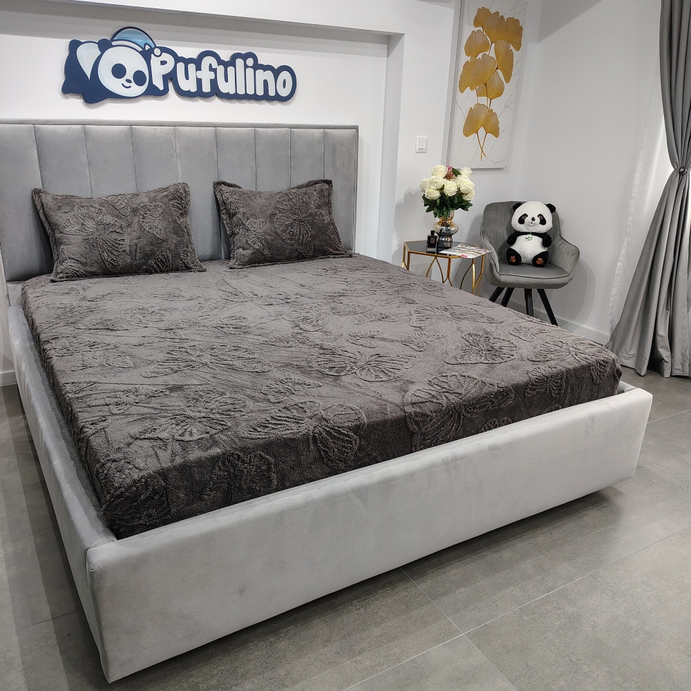 husa de pat cocolino model cu fluture antracit (1)
