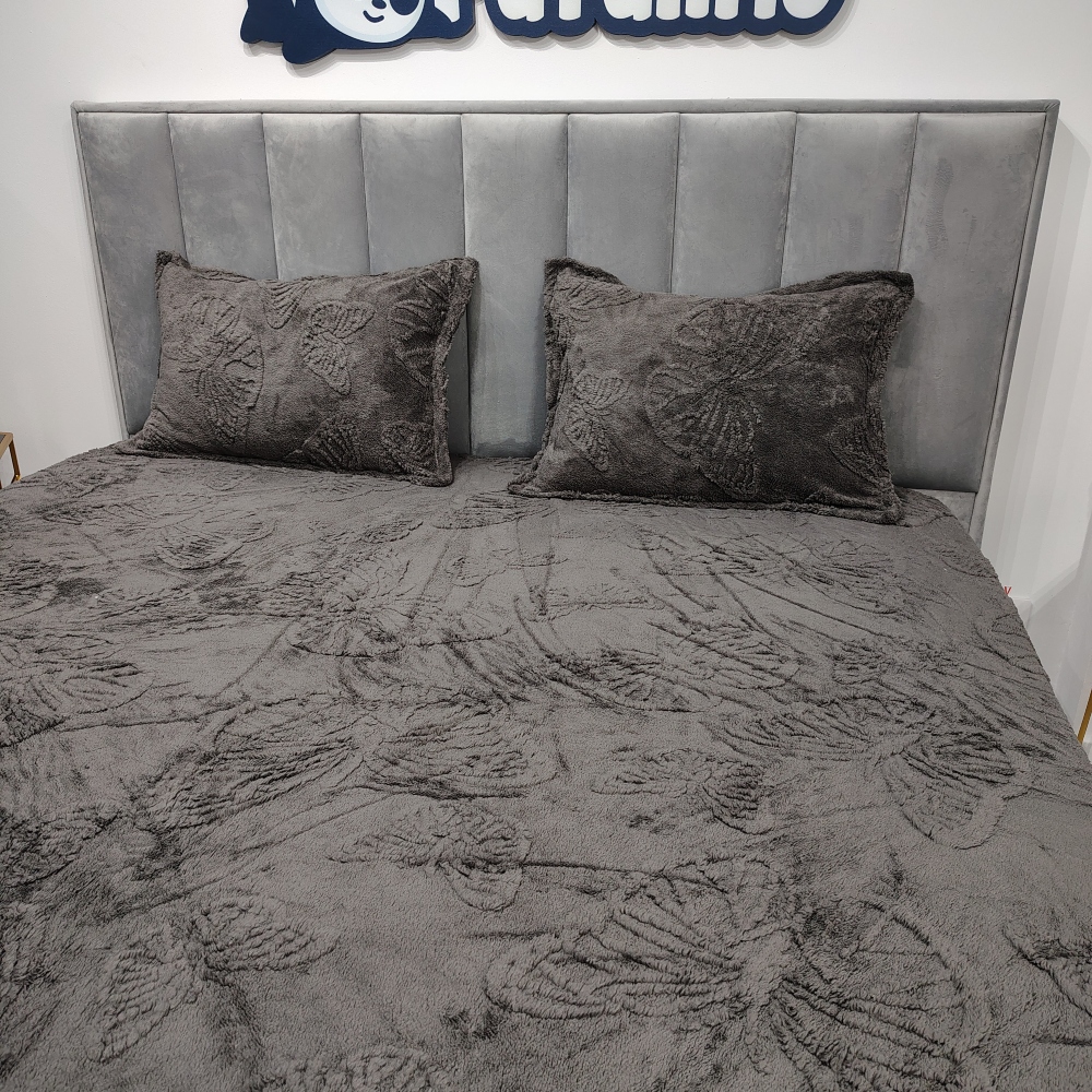 husa de pat cocolino model cu fluture antracit (2)